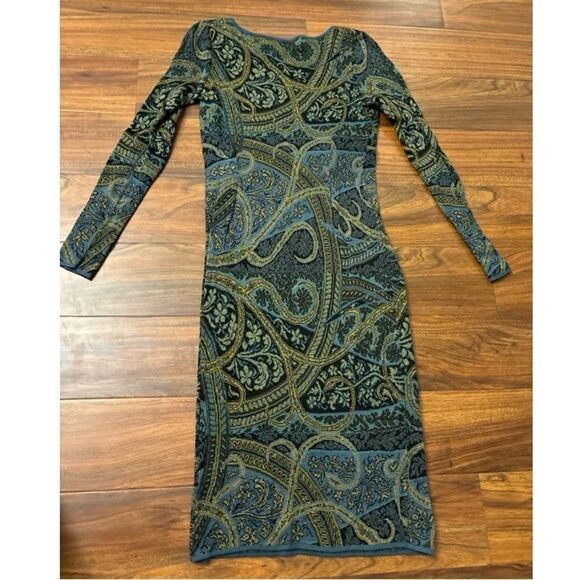 Peruvian Connection Kashmiri Tapestry Boho long sleeve sweater dress - Picture 2 of 5